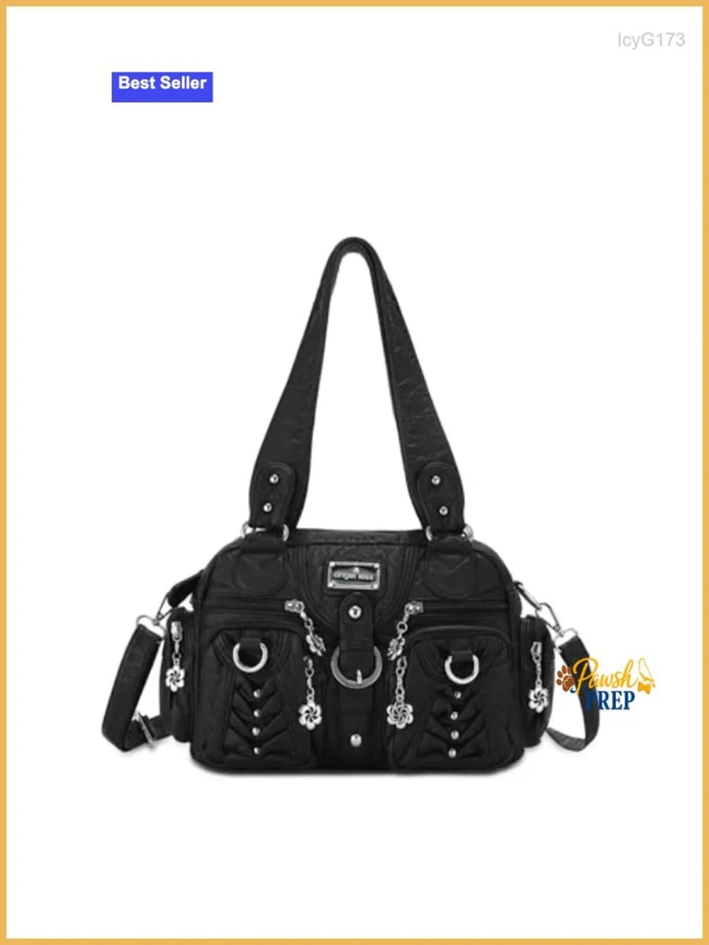 Soft Faux Leather Hobo Handbag Women Crossbody Shoulder Bag Multipocket Purse